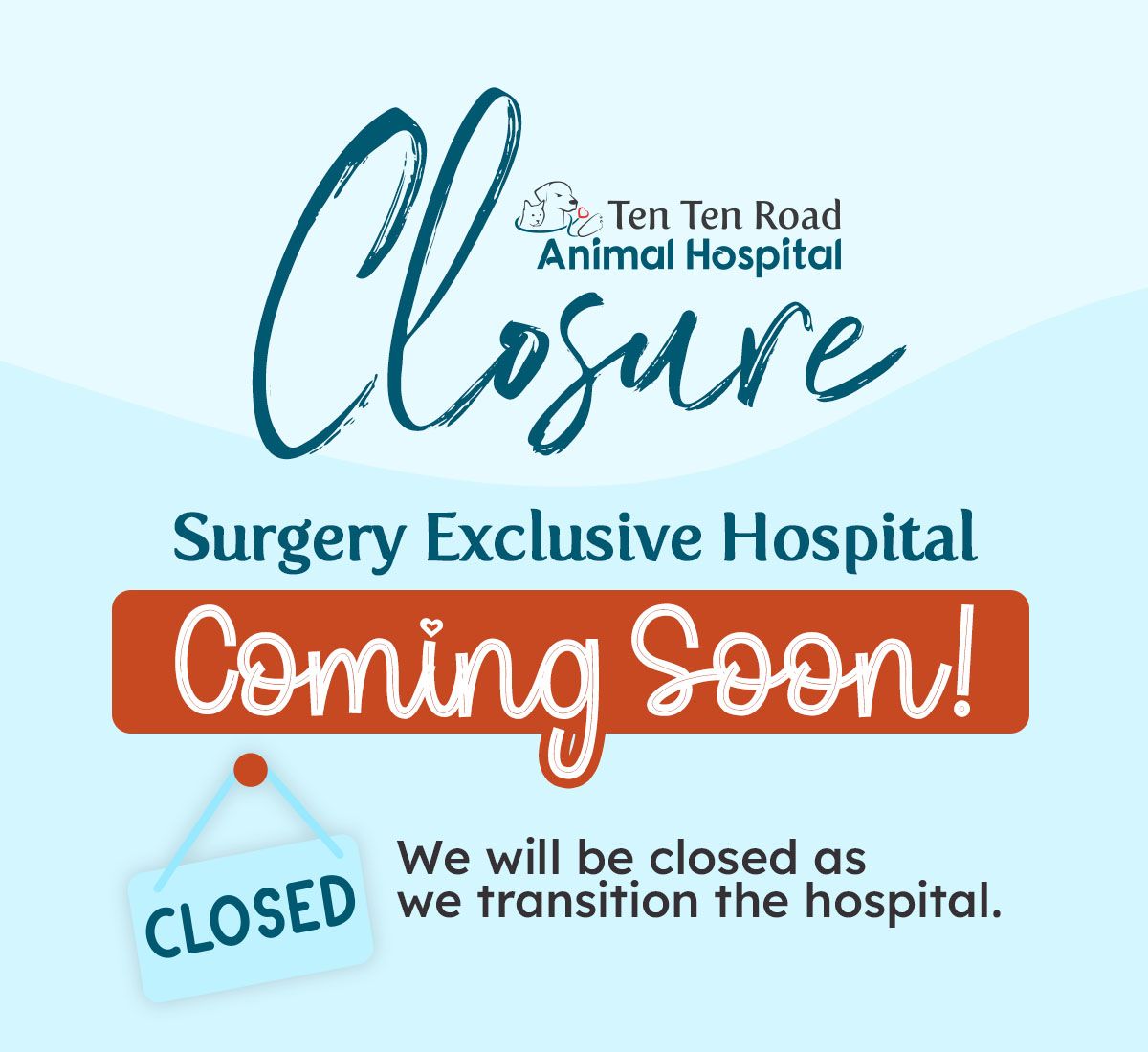 transition hospital closure pop-up